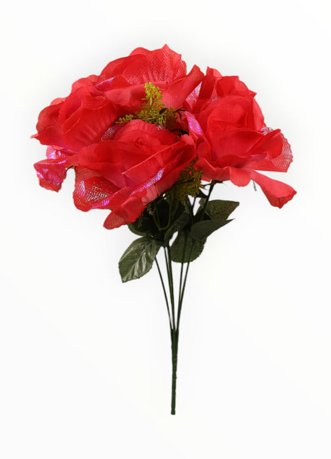 Rosa Abierta Ponge Tornasol Gipso x6