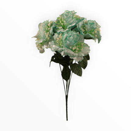 Rosa abierta curva satín c/ gipso