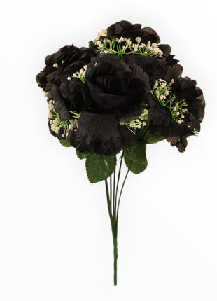 Rosa abierta curva satín c/ gipso