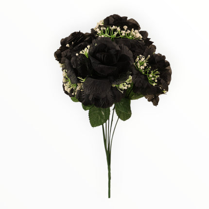 Rosa abierta curva satín c/ gipso