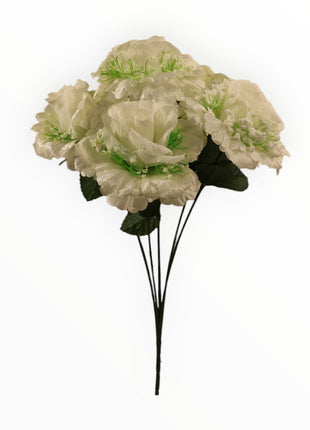 Rosa abierta curva satín c/ gipso