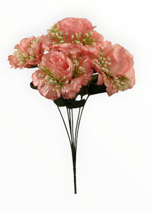 Rosa abierta curva satín c/ gipso