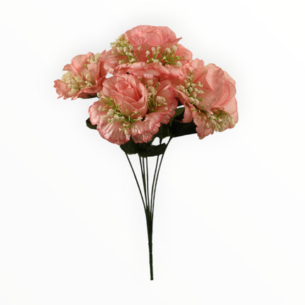 Rosa abierta curva satín c/ gipso