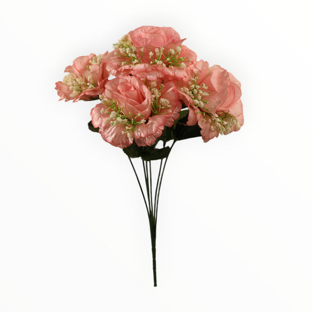 Rosa abierta curva satín c/ gipso