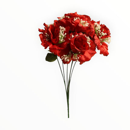 Rosa abierta curva satín c/ gipso