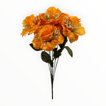 Rosa abierta curva satín c/ gipso