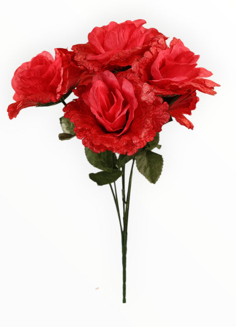Rosa China Craquelada Dorada x6