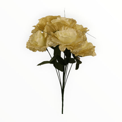 Rosa China Craquelada Dorada x6