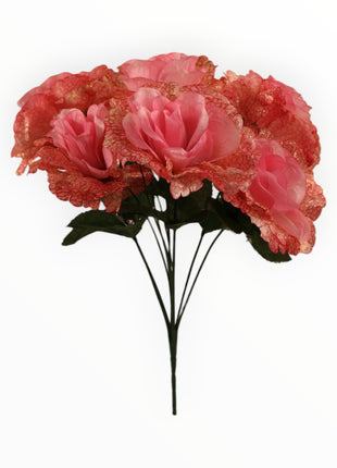Rosa China Craquelada Dorada x6