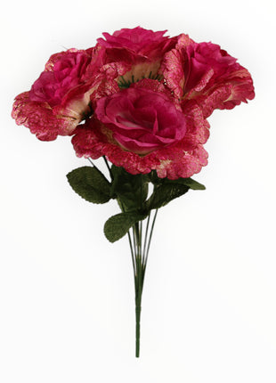 Rosa China Craquelada Dorada x6