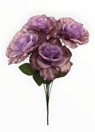 Rosa China Craquelada Dorada x6