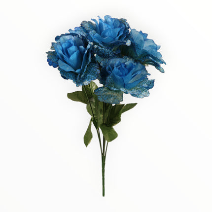 Rosa China Craquelada Dorada x6