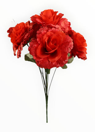 Rosa China Craquelada Dorada x6