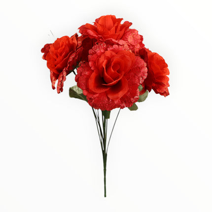 Rosa China Craquelada Dorada x6