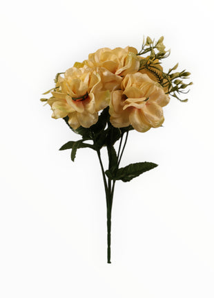 Mini Rosa Metálica c/ Helecho