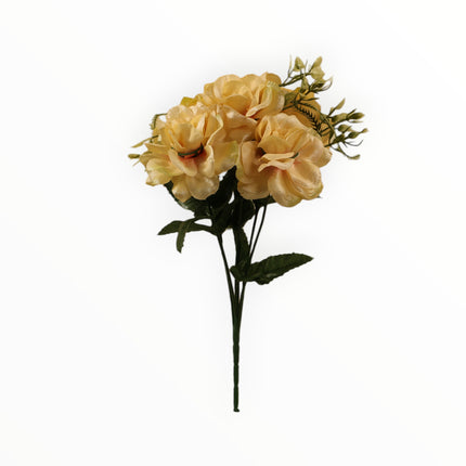 Mini Rosa Metálica c/ Helecho