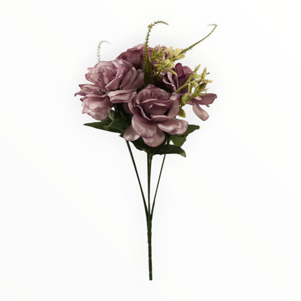 Mini Rosa Metálica c/ Helecho