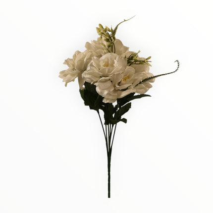 Mini Rosa Metálica c/ Helecho