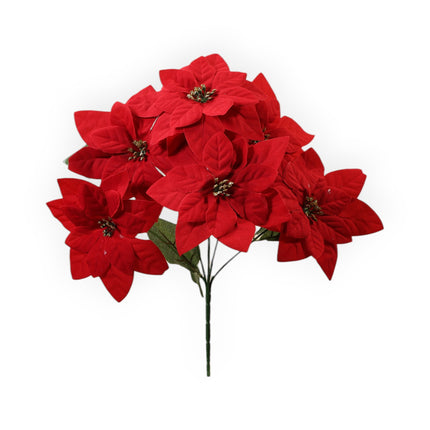 Ramo de Noche Buena Terciopelo x6