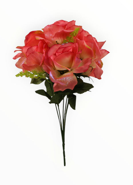 Rosa Abierta Ponge Tornasol Gipso x6