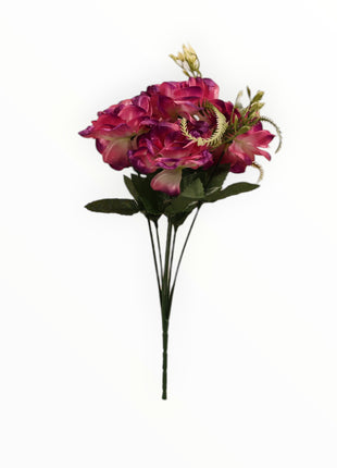 Mini Rosa Satín Abierta x6 c/ Pasto
