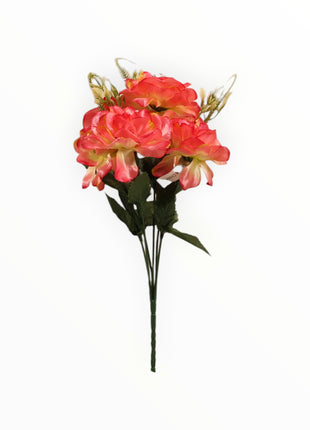 Mini Rosa Satín Abierta x6 c/ Pasto