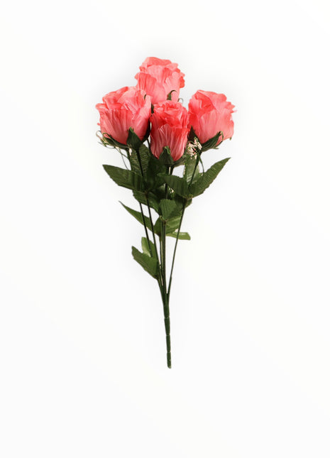 Rosa Capullo Petalo de Col con Gipso X6