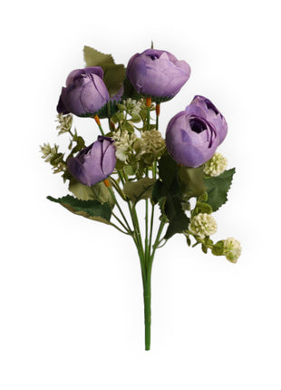 Ramo Peonia X7 con Loto y Hoja