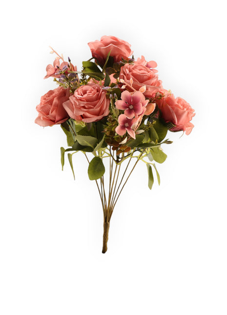Ramo MD Rosa X11 Dolar Nevado Hortensia F. Uña de Gato