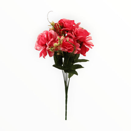 Mini Rosa Metálica c/ Helecho