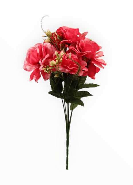 Mini Rosa Metálica c/ Helecho